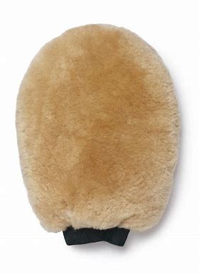 horze grooming mitten white