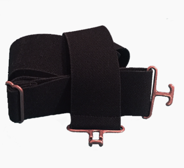 ace equestrian black & copper elastic belt