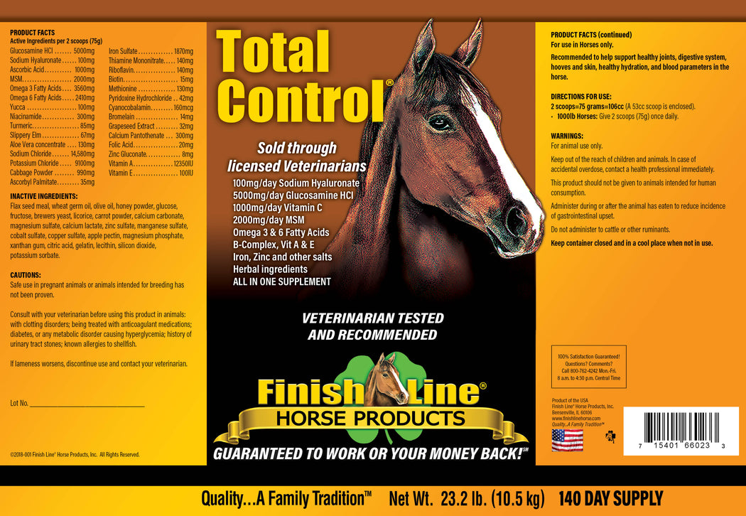 finish line total control all in one horse supplement 140 days