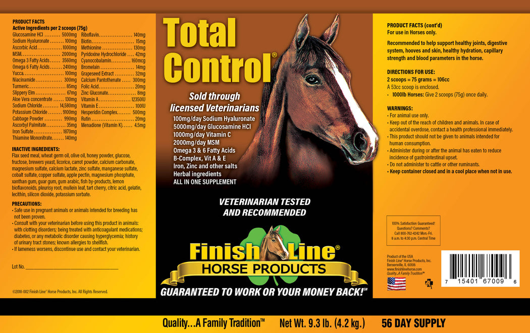 finish line total control all in one horse supplement 56 days