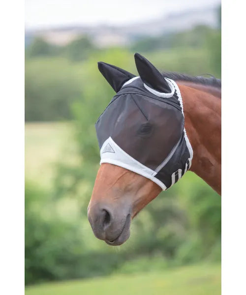 shires fine mesh fly mask with ears