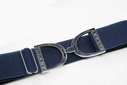 ellany navy - 1.5" silver stirrup elastic belt