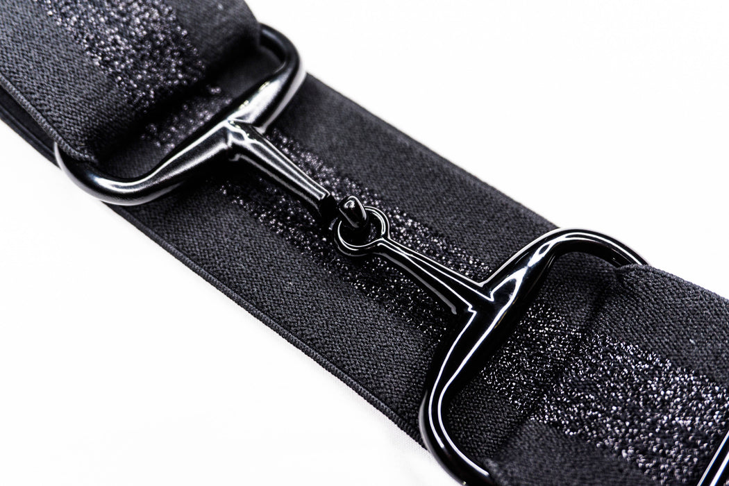 ellany dark horse - 2" black snaffle elastic belt