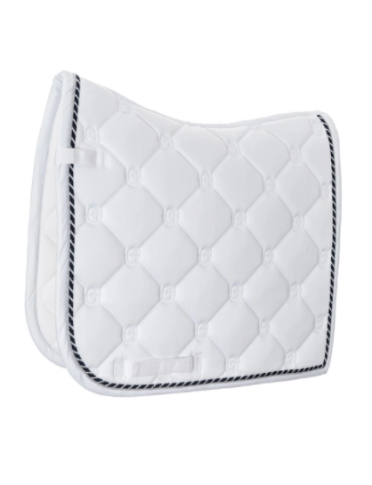 equestrian stockholm white perfection dressage pad no badge
