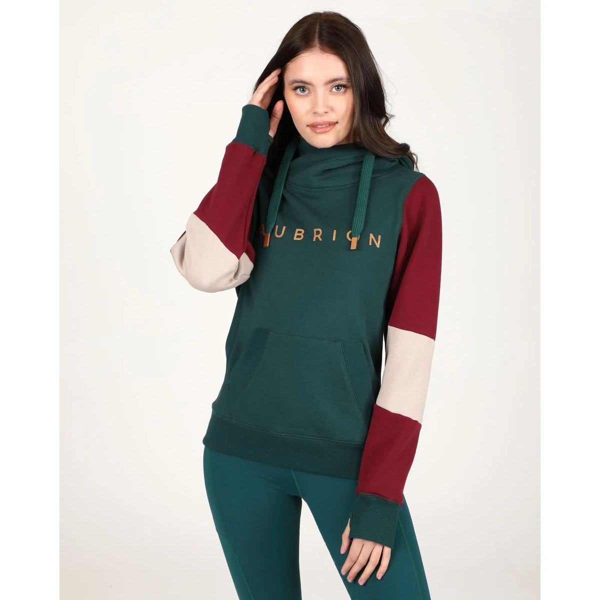 AUBRION LATIMER LADIES HOODIE DARK GREEN — EquisMart Tack