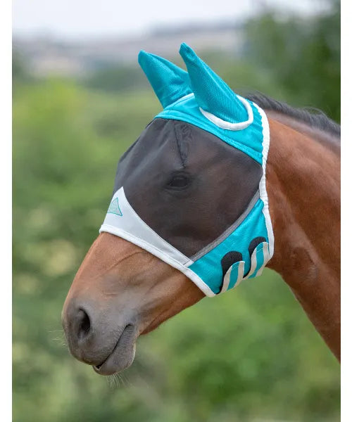 shires fine mesh fly mask with ears