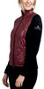 kastel quilted performance full zip jacket xl / black/burgundy