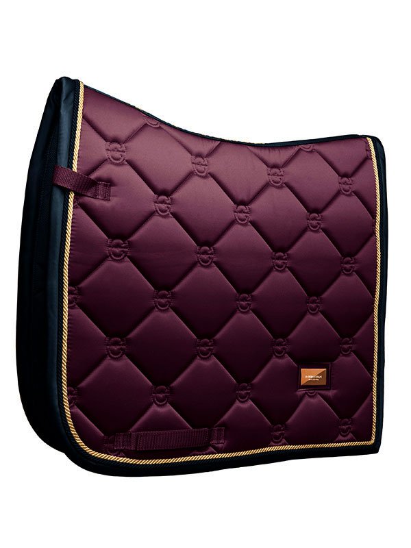 equestrian stockholm purple gold dressage pad