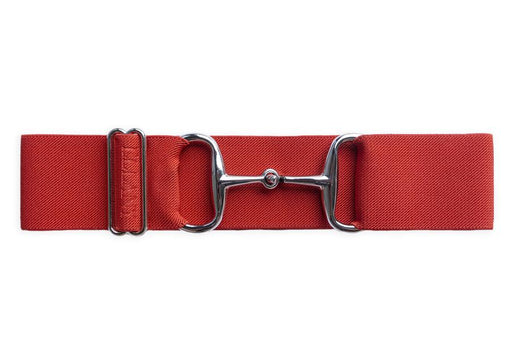 ellany red - 2" silver snaffle elastic belt red - 2" silver snaffle