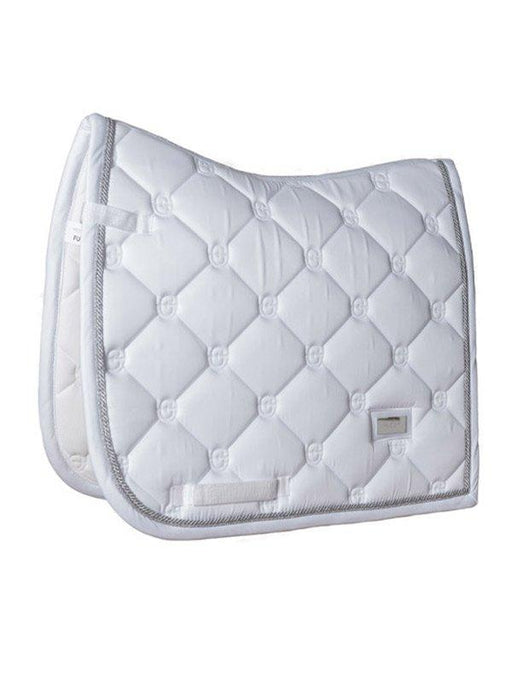 equestrian stockholm white perfection silver dressage pad white perfection silver
