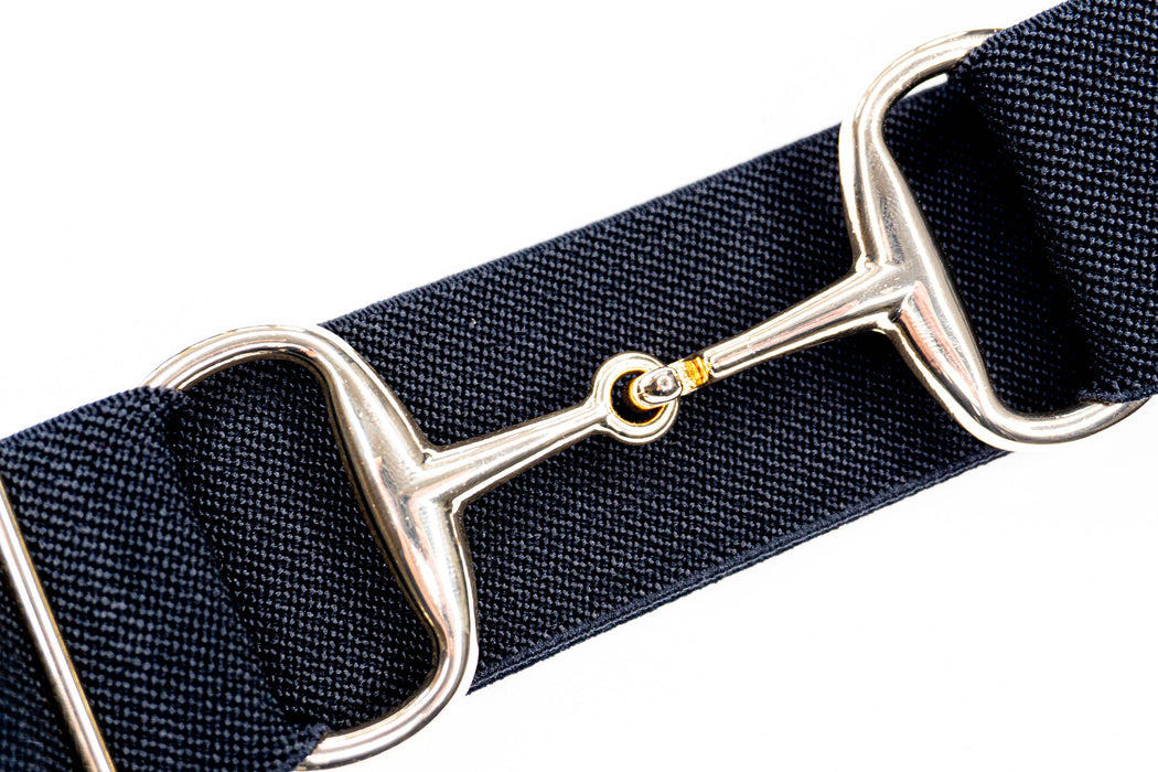ellany black - 1.5" gold snaffle elastic belt