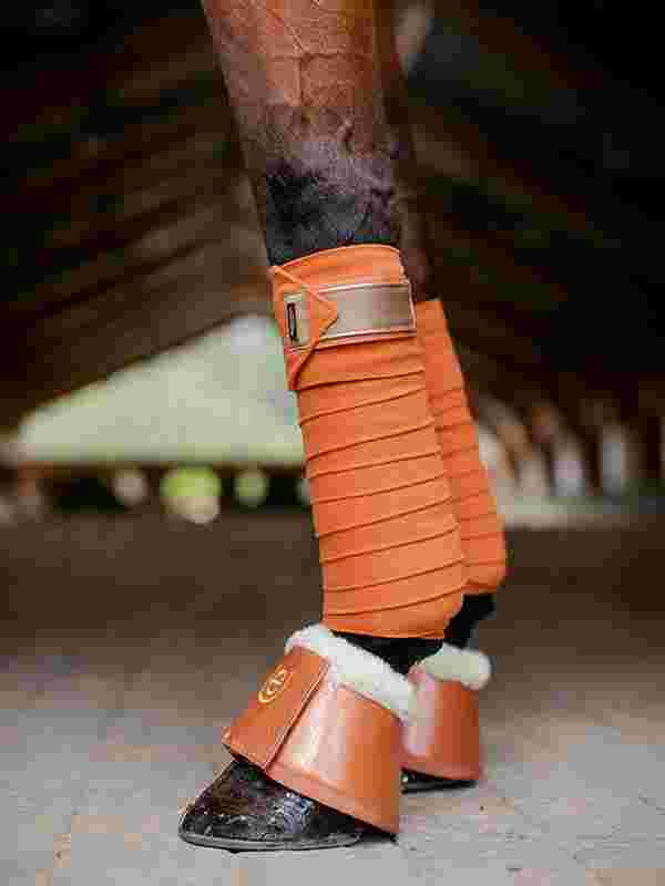 equestrian stockholm bronze gold polo wraps